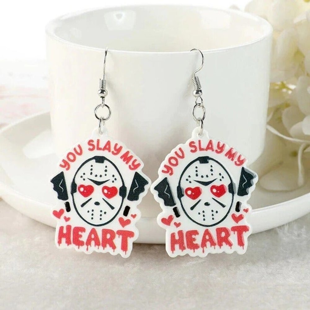 5/$20 Jason Vorhees Friday the 13th Lover Earrings